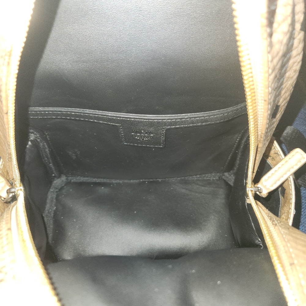 Mcm Champagne Gold Leather Backpack Gem
